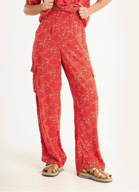 Calça estampada chuvisco