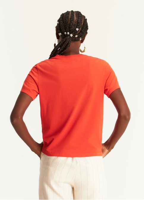 T-shirt slim roots vermelho