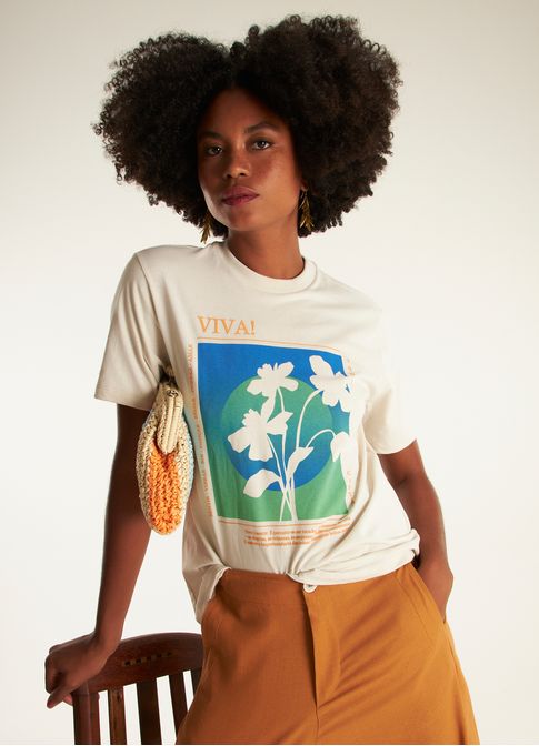 T-shirt classic viva areia