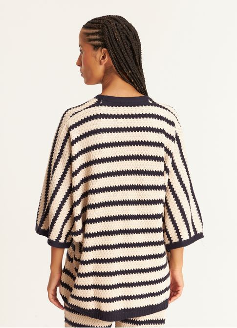 Kimono tricô listras lab