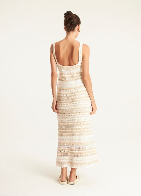 Vestido tricot multitextura lab