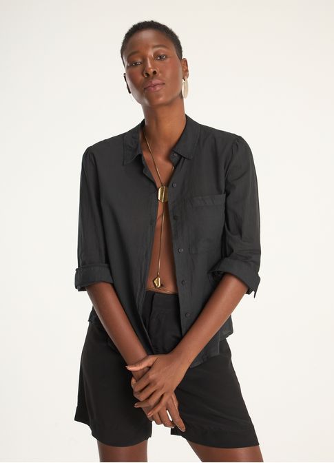 Camisa voil classic preto
