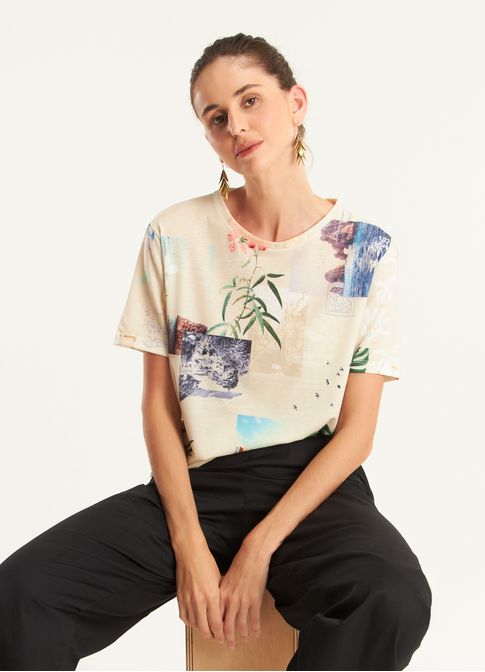 Blusa digital estampada álbum