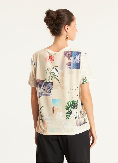 Blusa digital estampada álbum