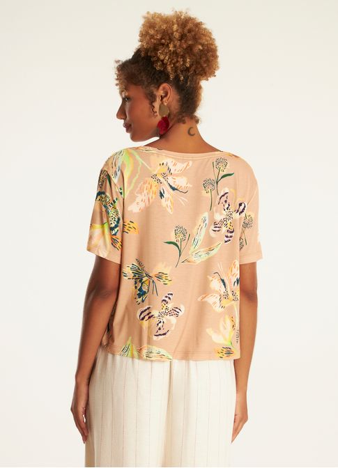 Blusa digital estampada borboflor