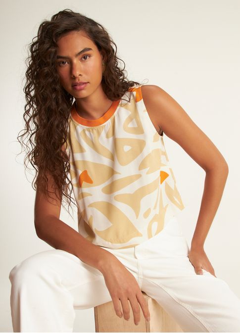 Blusa golinha estampada ritma