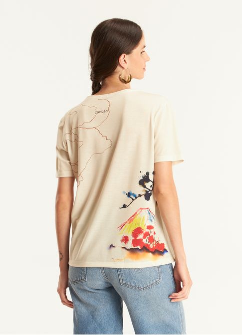 Blusa digital estampada volcano