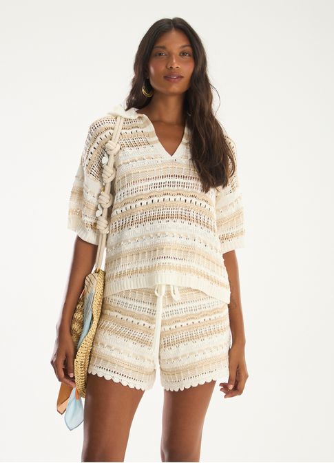 Blusa polo tramas tricot lab
