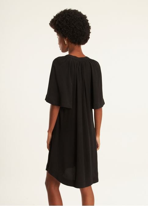 Vestido curto viscose lunar preto