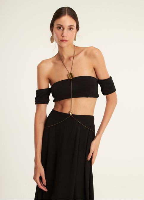 Top tarja jersey lab preto