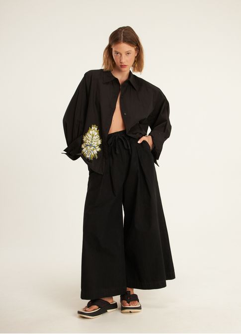 Calça sarja ritmo preto