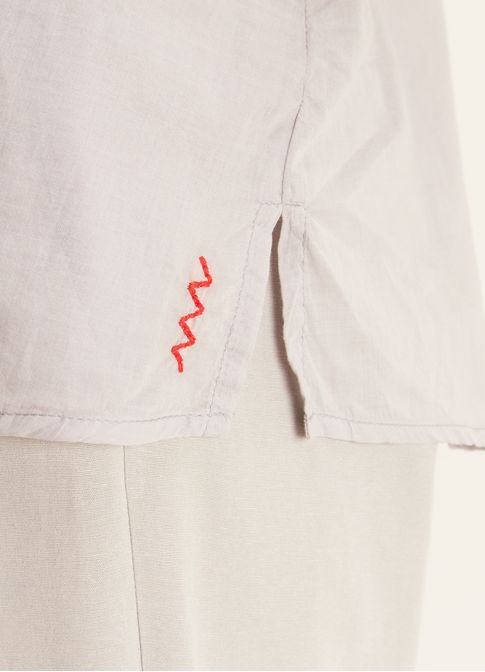 Camisa voil over com top lastex cinza