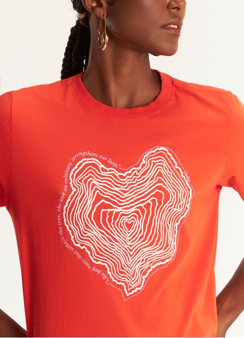 T-shirt slim roots vermelho