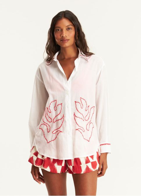 Camisa voil bordado hot
