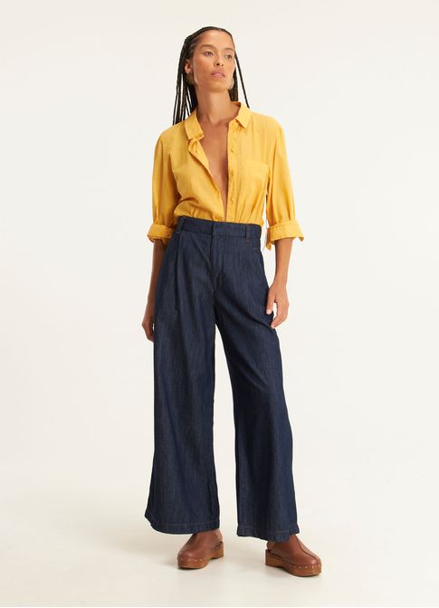 Camisa voil classic amarelo