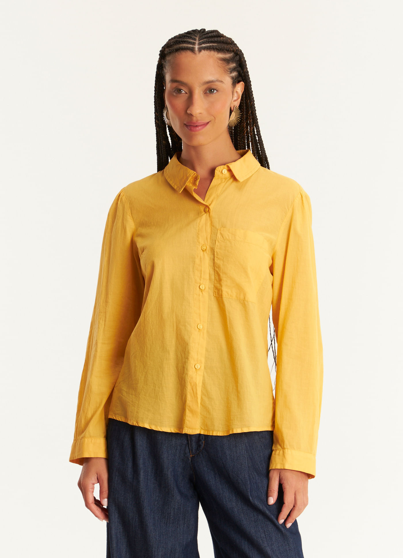 Camisa voil classic amarelo