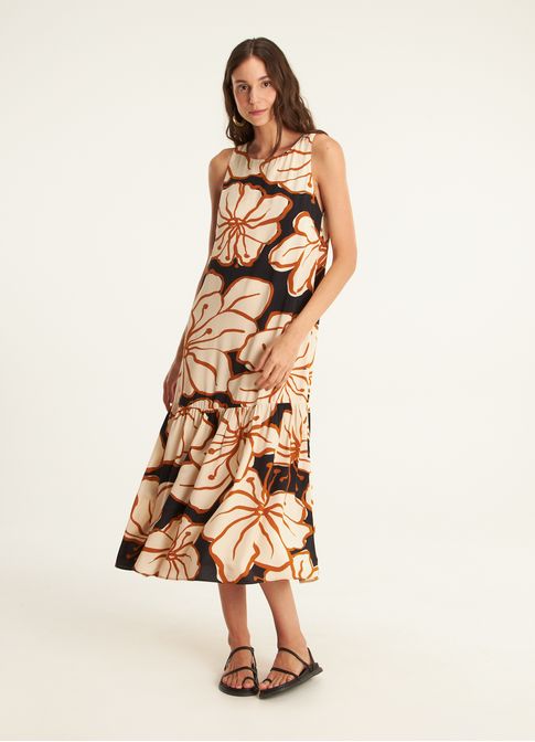 Vestido estampado espatódea