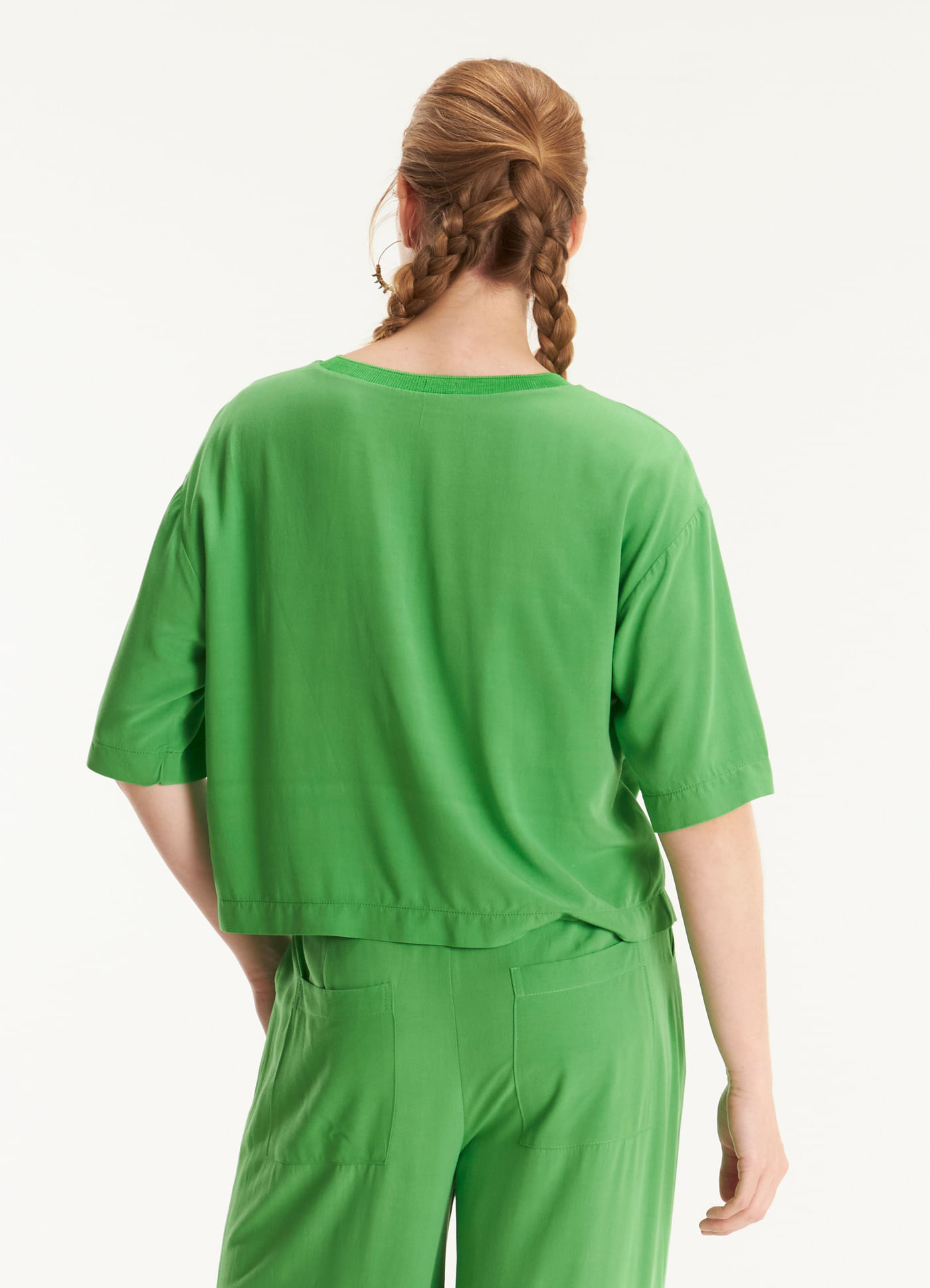T-shirt viscose leve verde