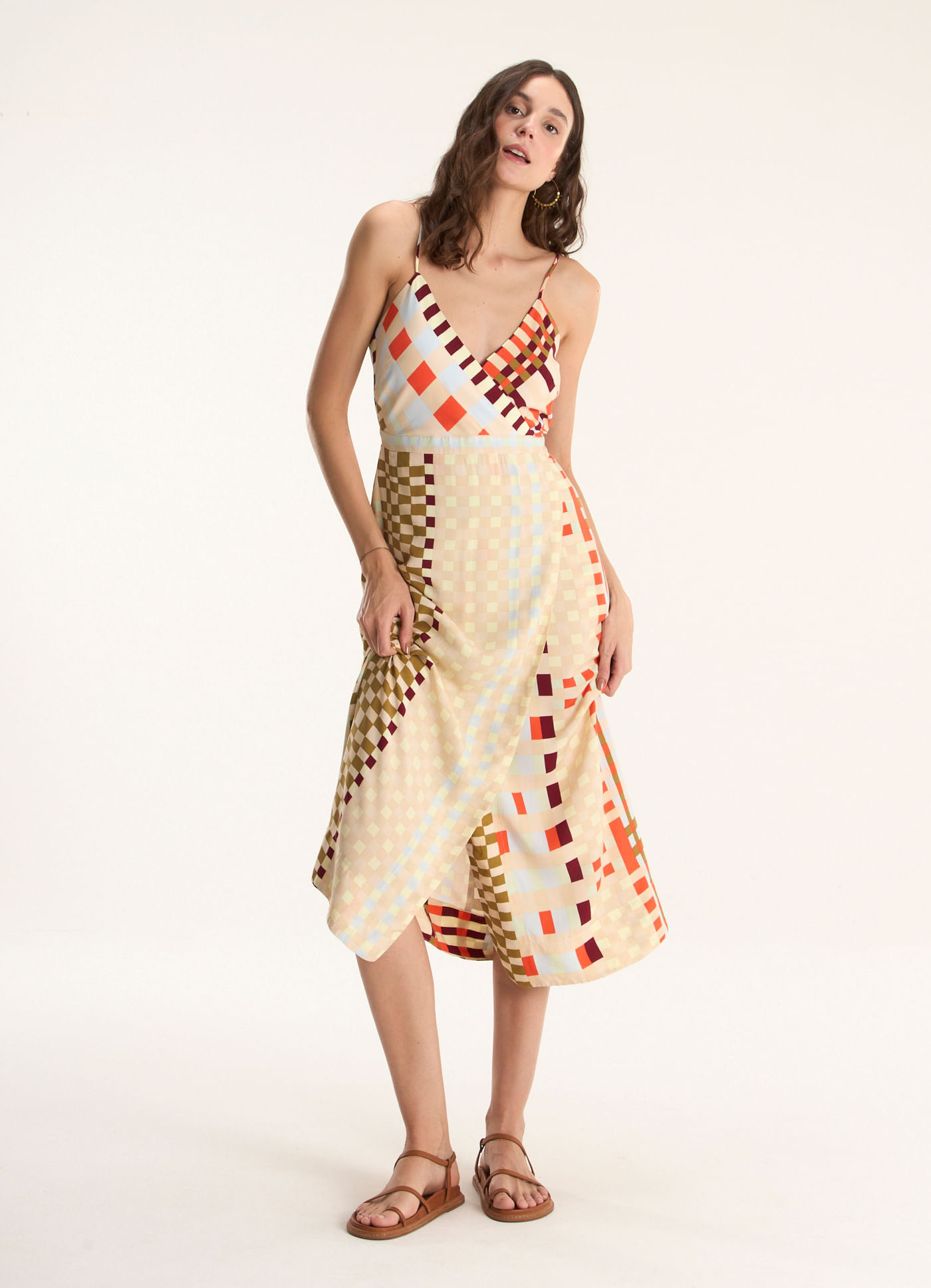Vestido est xadrez amani