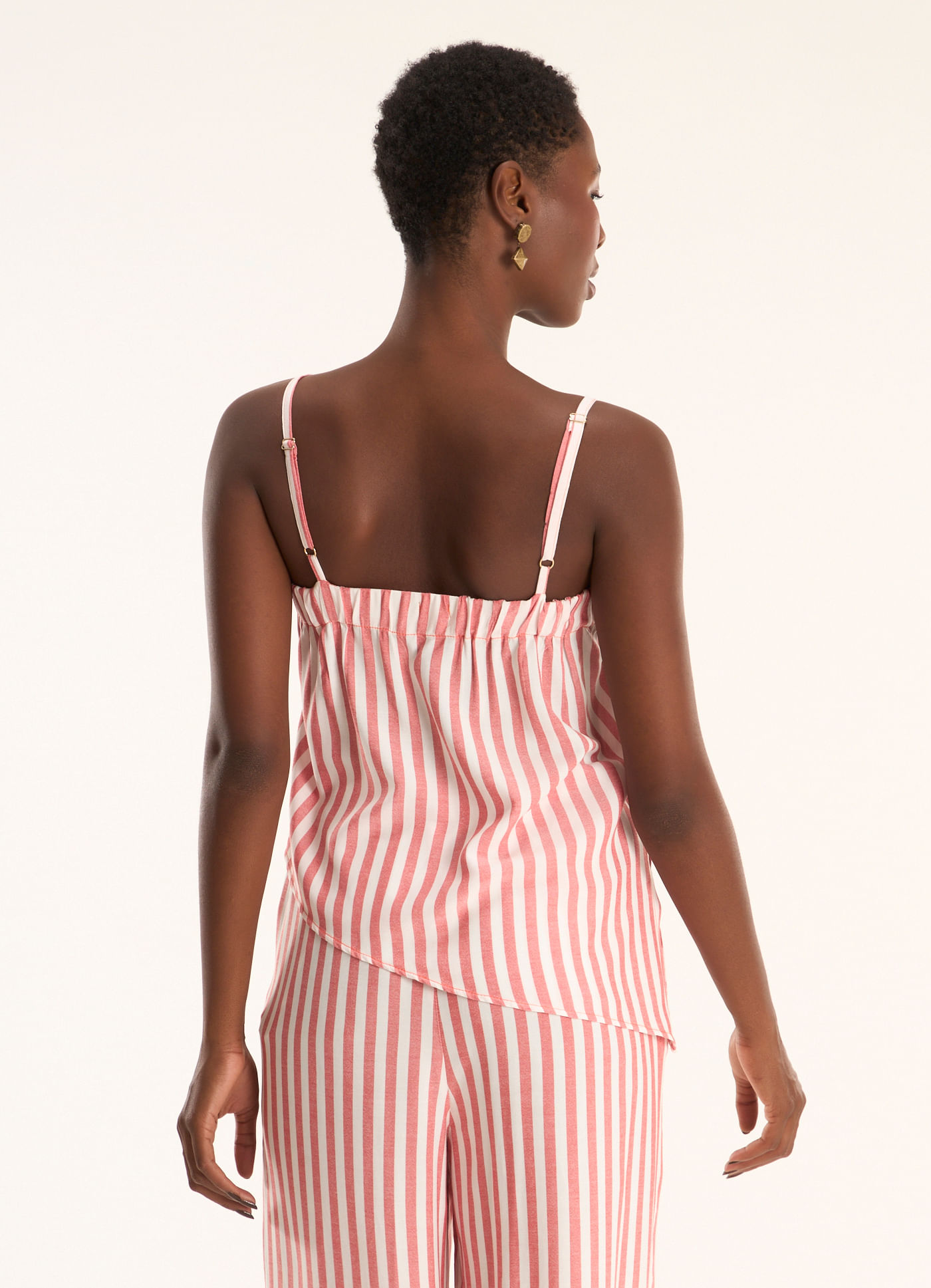 Blusa alcinha listra classic
