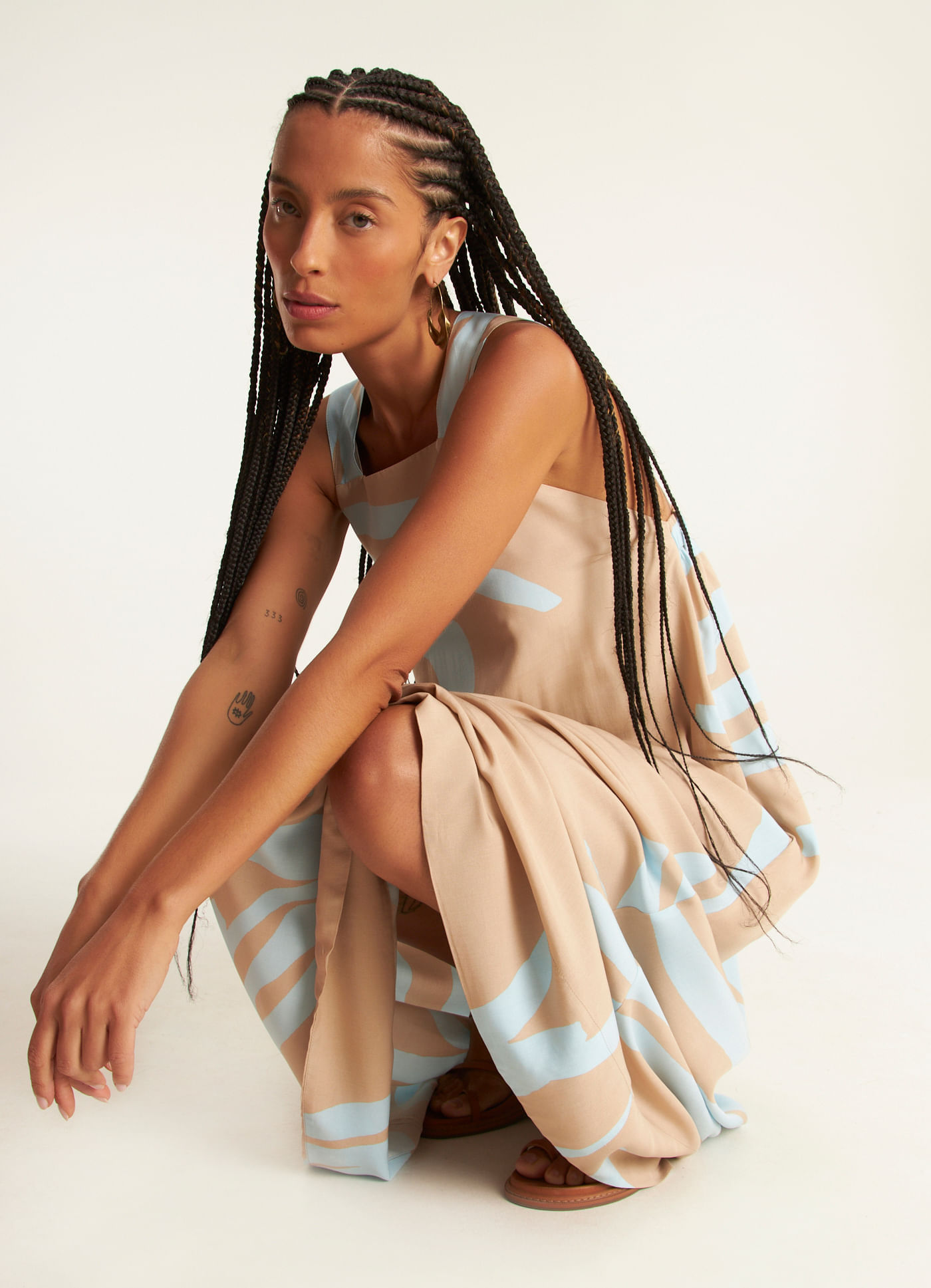 Vestido estampado cadência