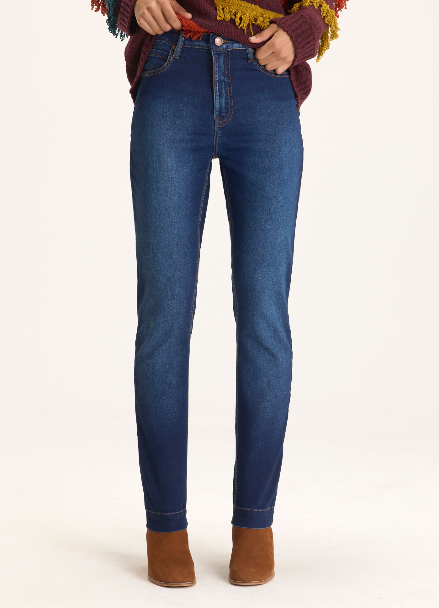 Calça skinny push up comfy jeans
