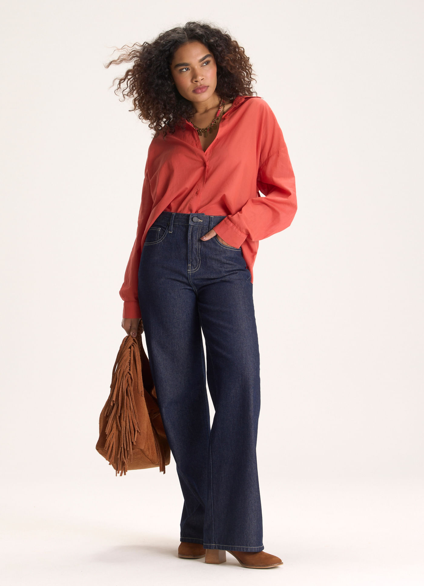 Calça super reta jeans