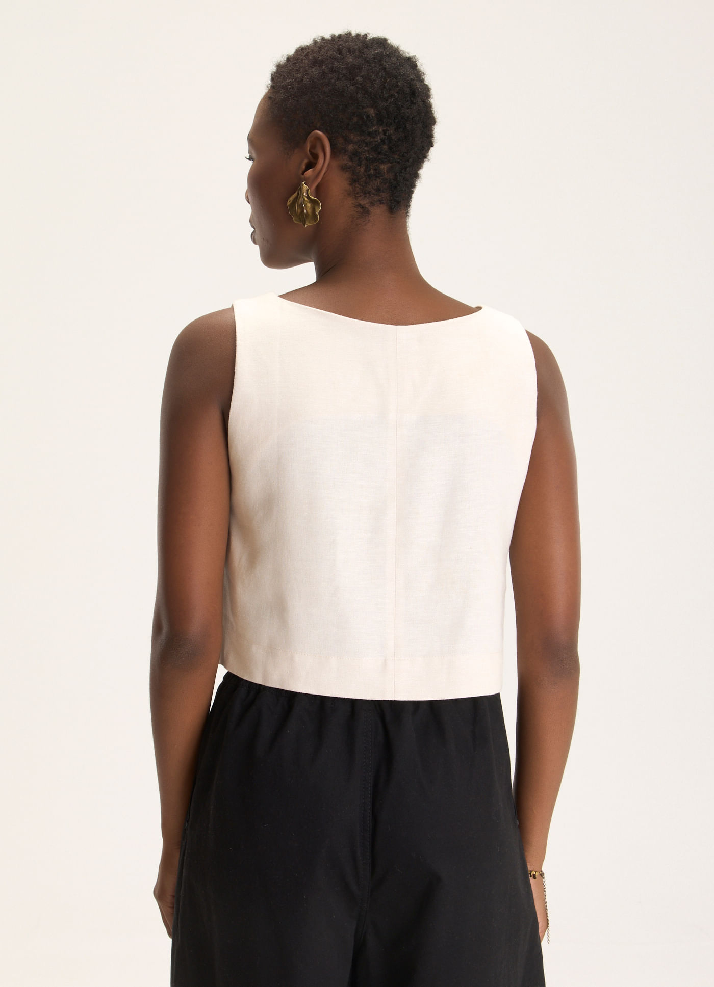 Regata shell linho textura off white