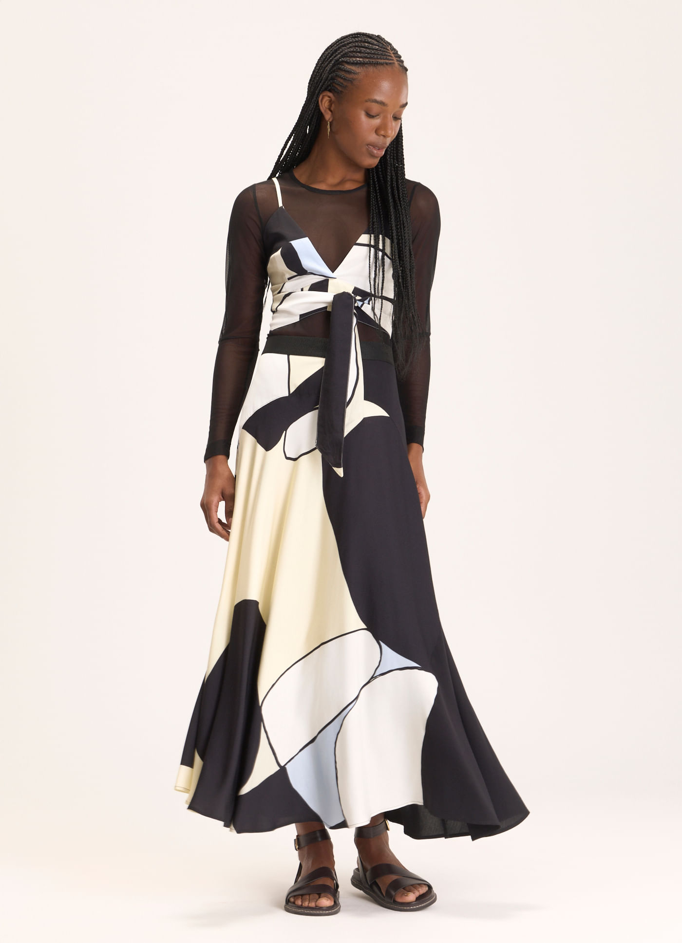 Saia estampada equilíbrio