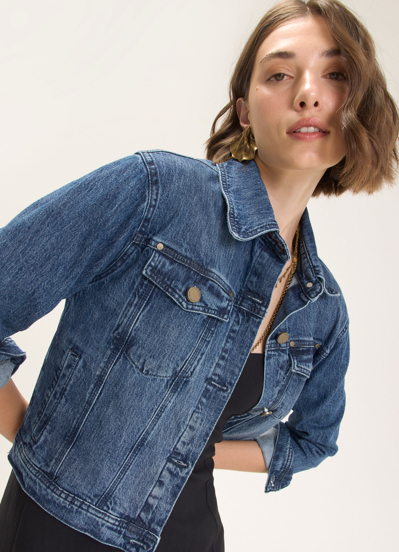 Jaqueta jeans basic jeans