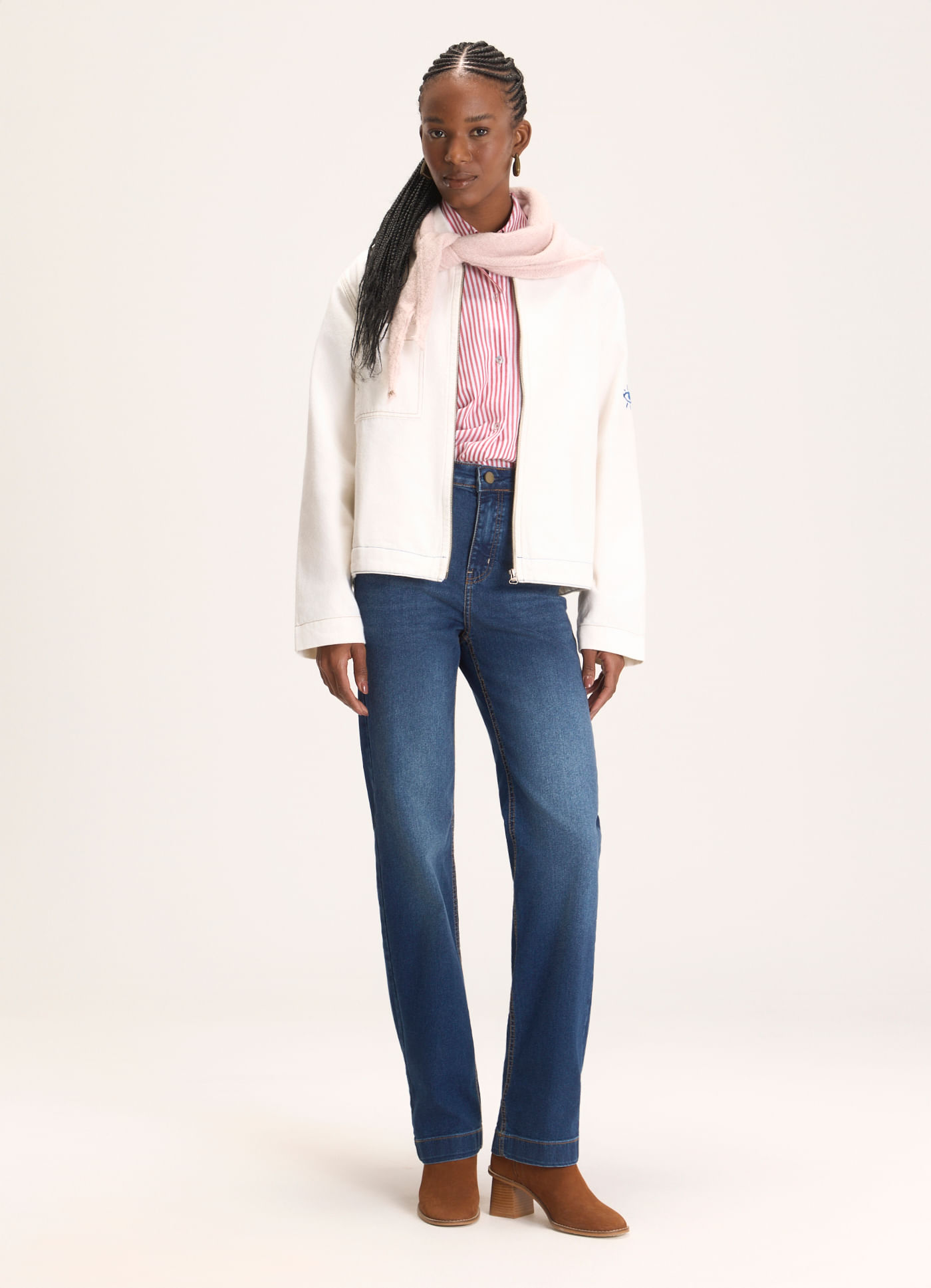 Calca jeans a reta comfort cantao 1967 jeans