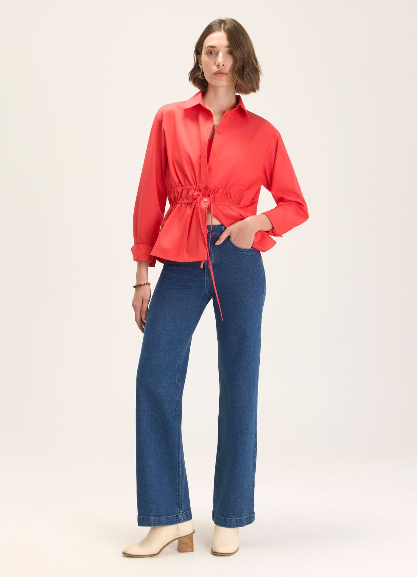 Calça jeans super reta cantão 1967 jeans