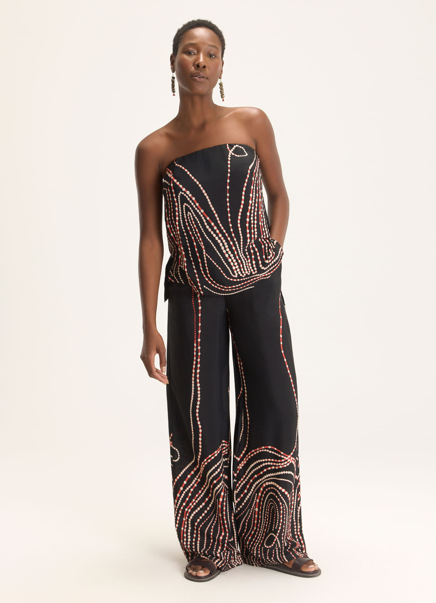 Calça estampada vortex