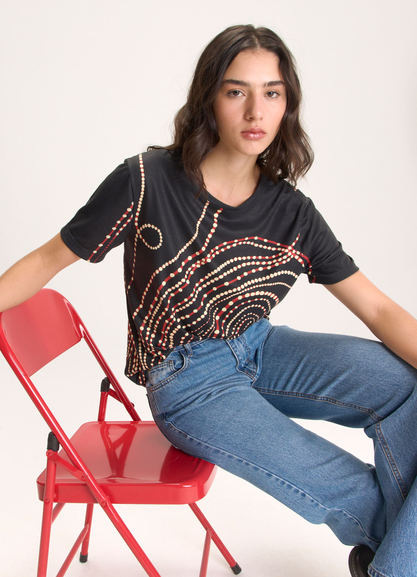 Blusa digital estampada vortex