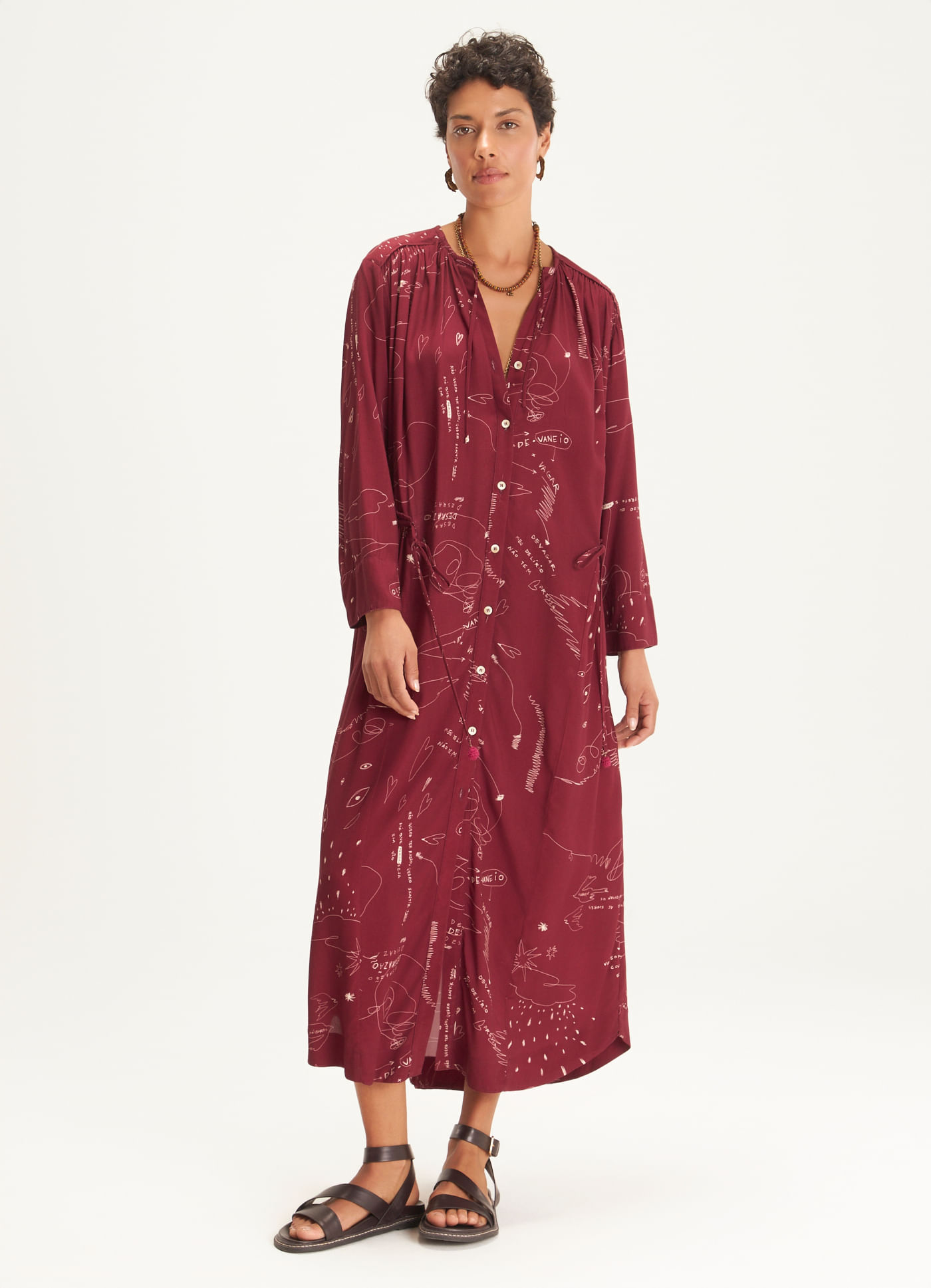 Vestido estampado desrazão