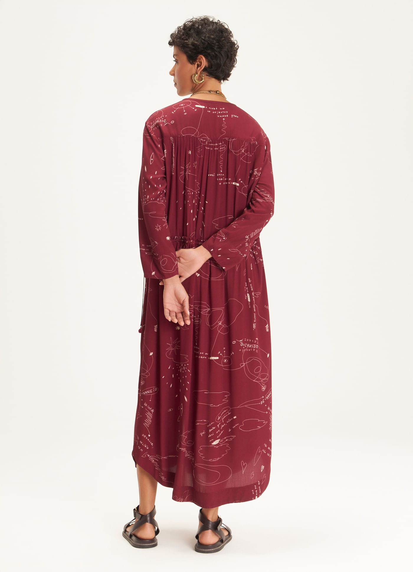 Vestido estampado desrazão