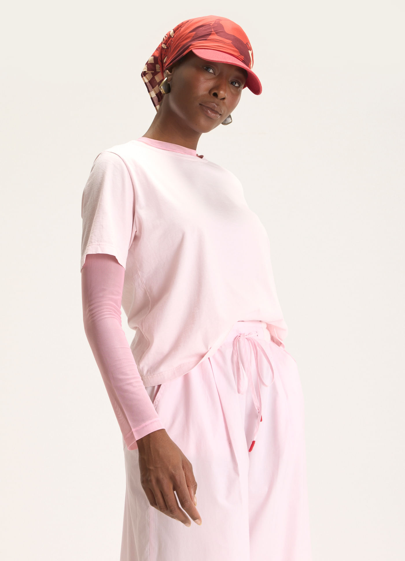 Blusa básica algodão box rosa