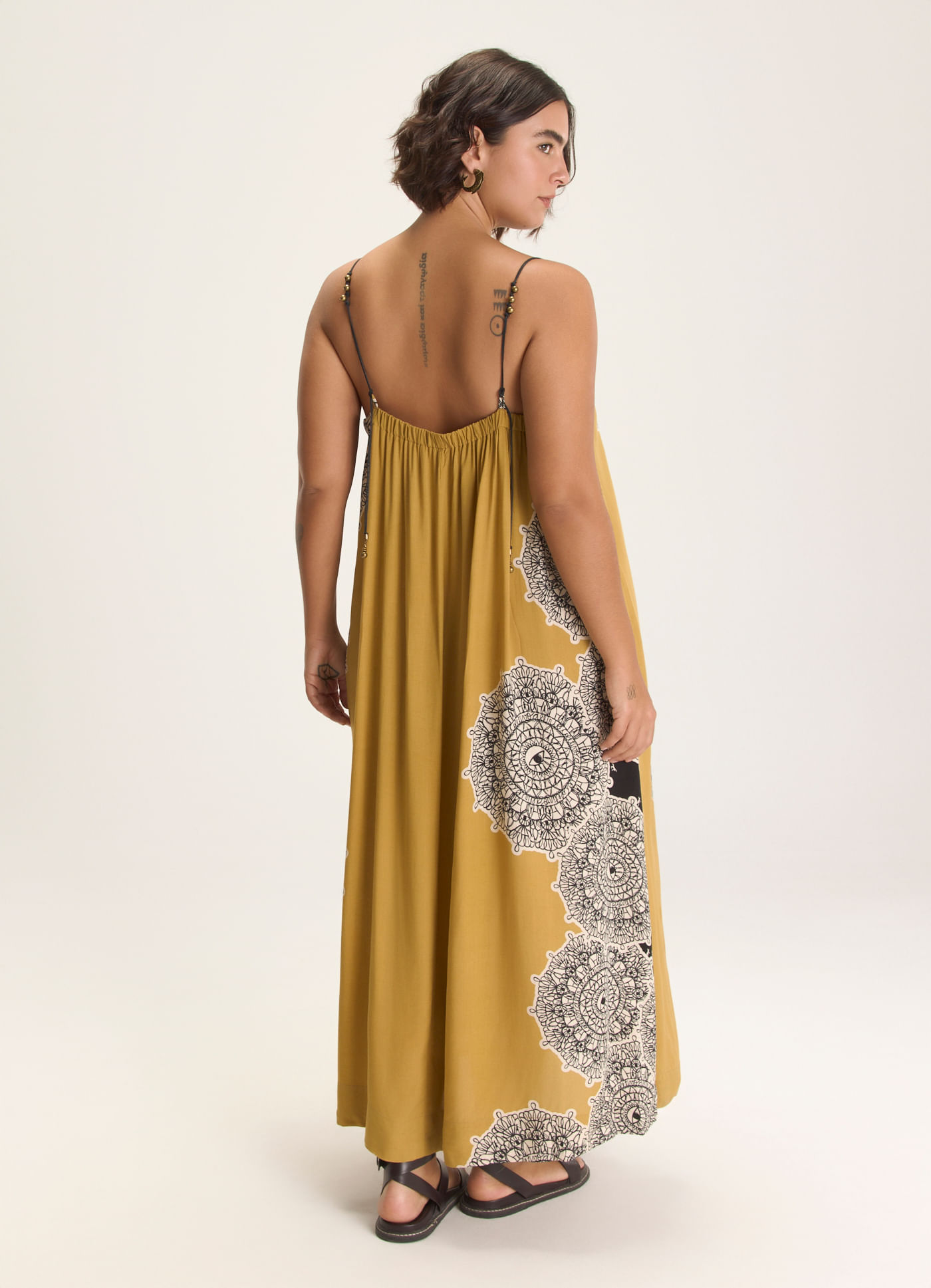 Vestido alça estampado nise