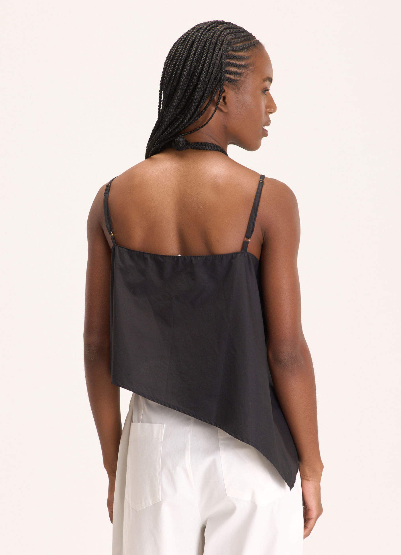 Blusa alcinha algodão bordado equilíbrio