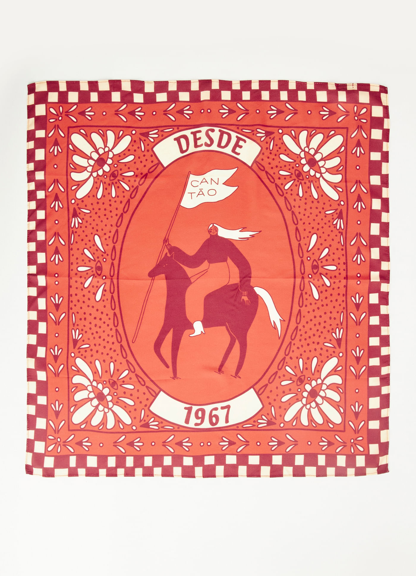 Lenço estampado galope