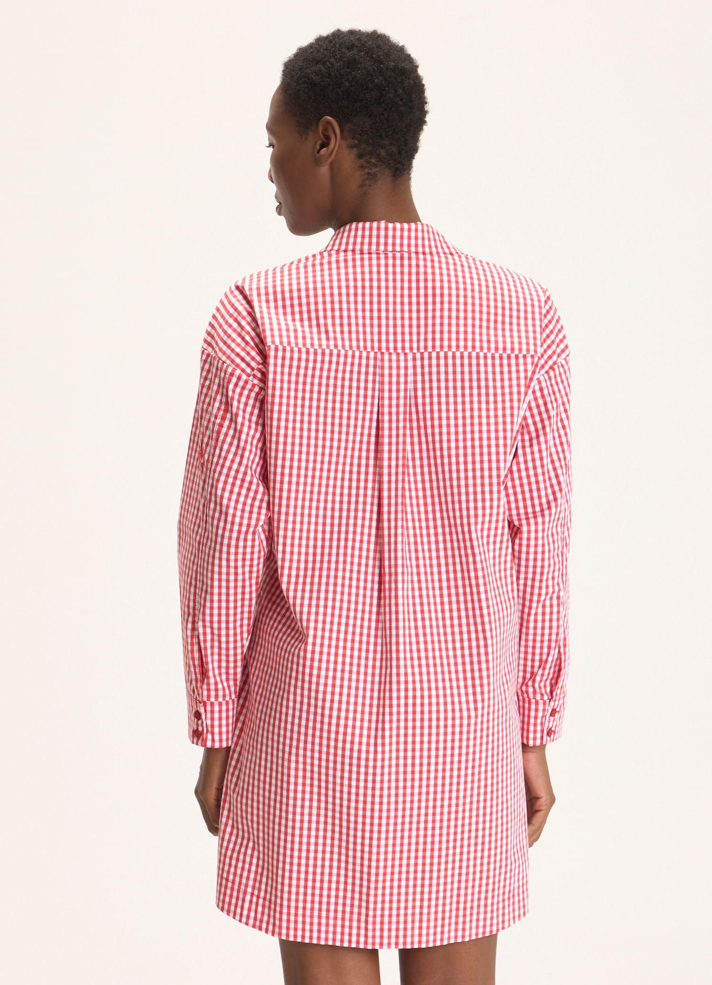 Vestido chemisier algodão vichy