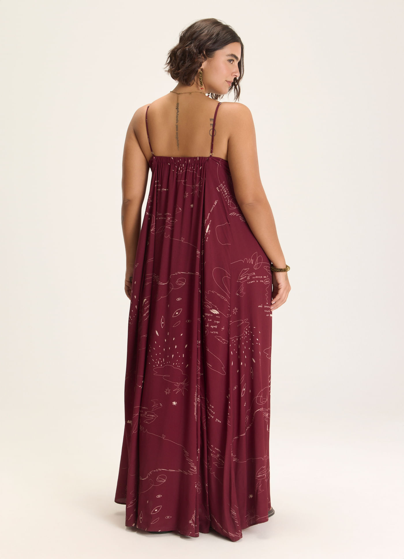 Vestido alcinha estampado desrazão