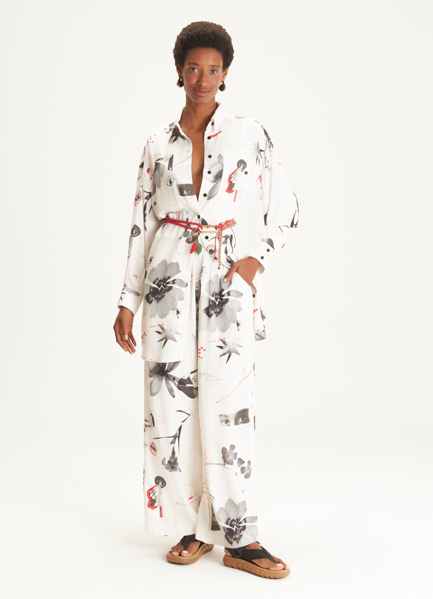 Vestido chemisier estamapado lucidez