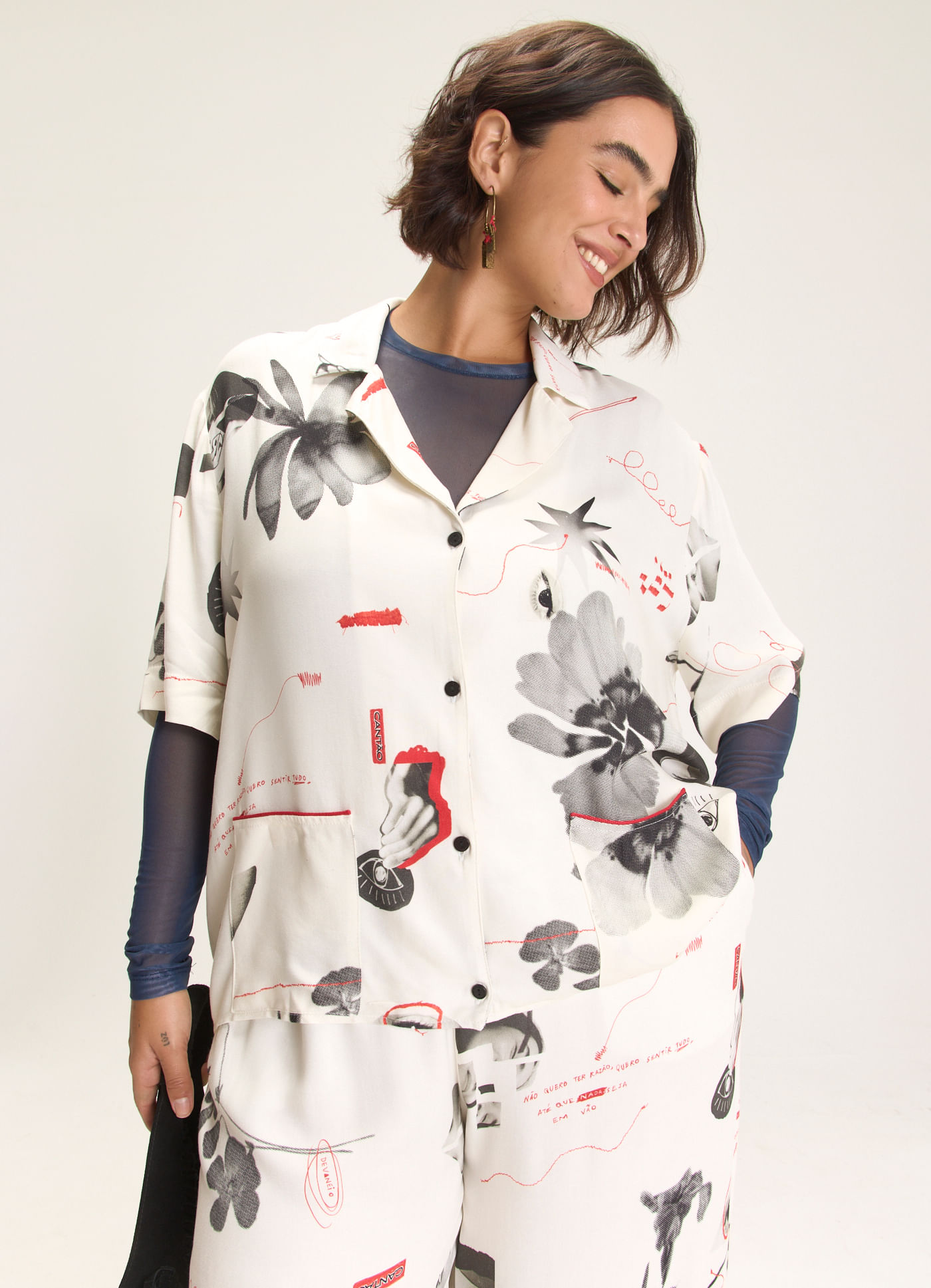 Camisa estampada lucidez