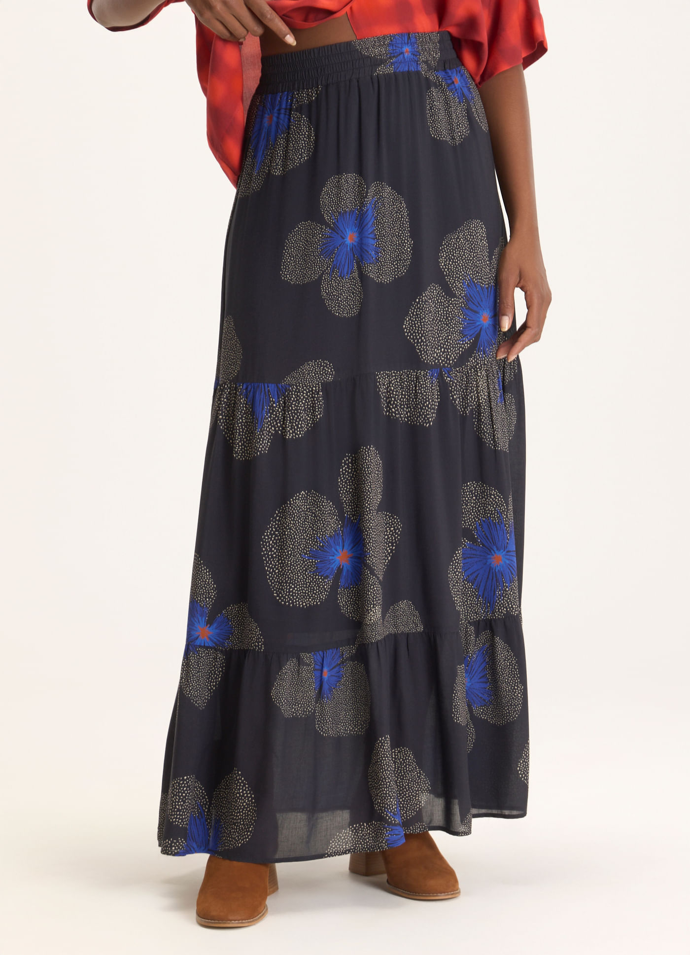 Saia estampada floral yaya