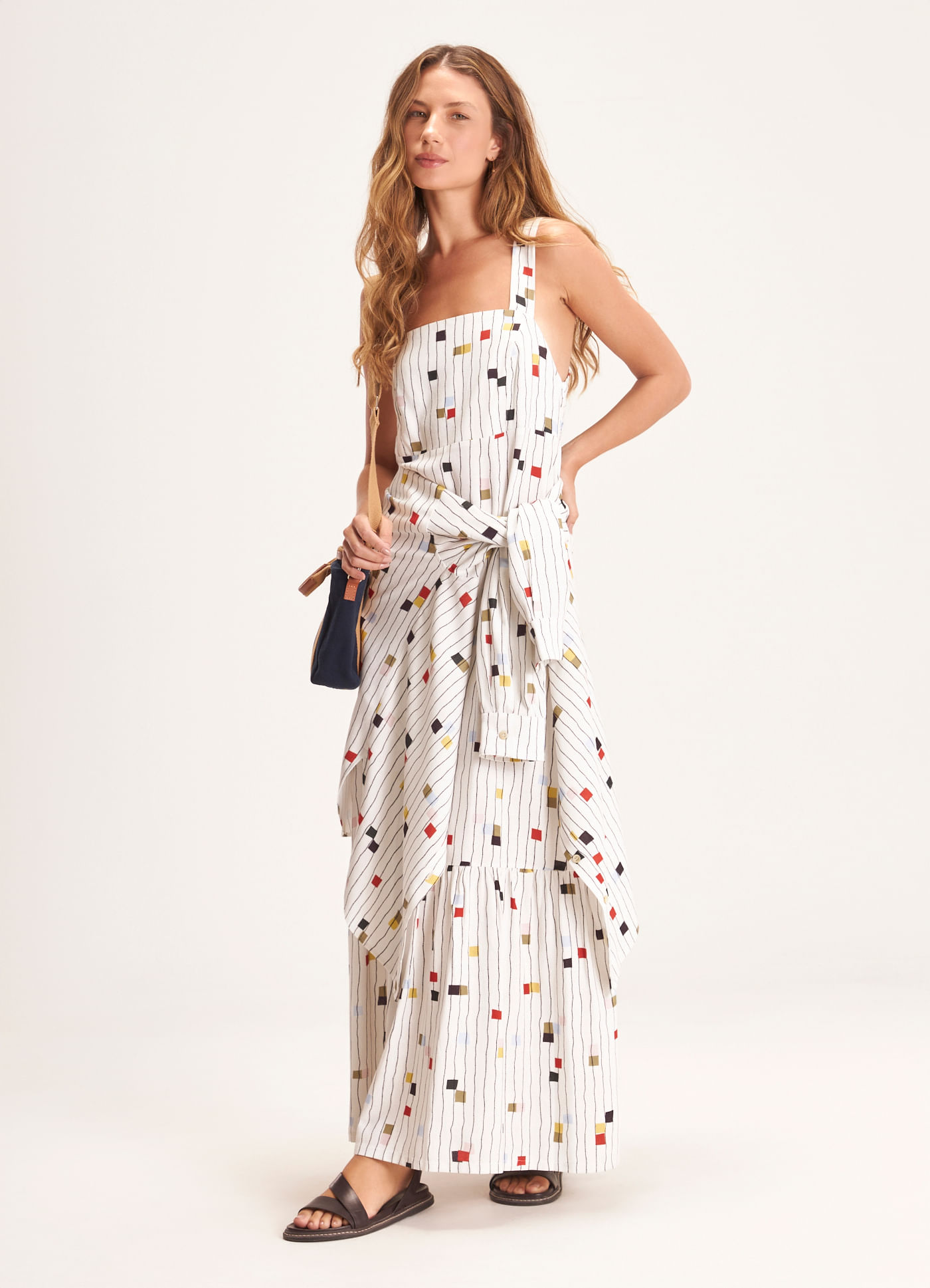 Vestido estampado pixel