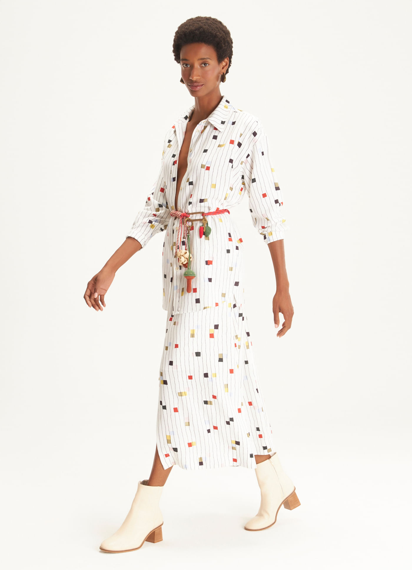 Saia estampada pixel