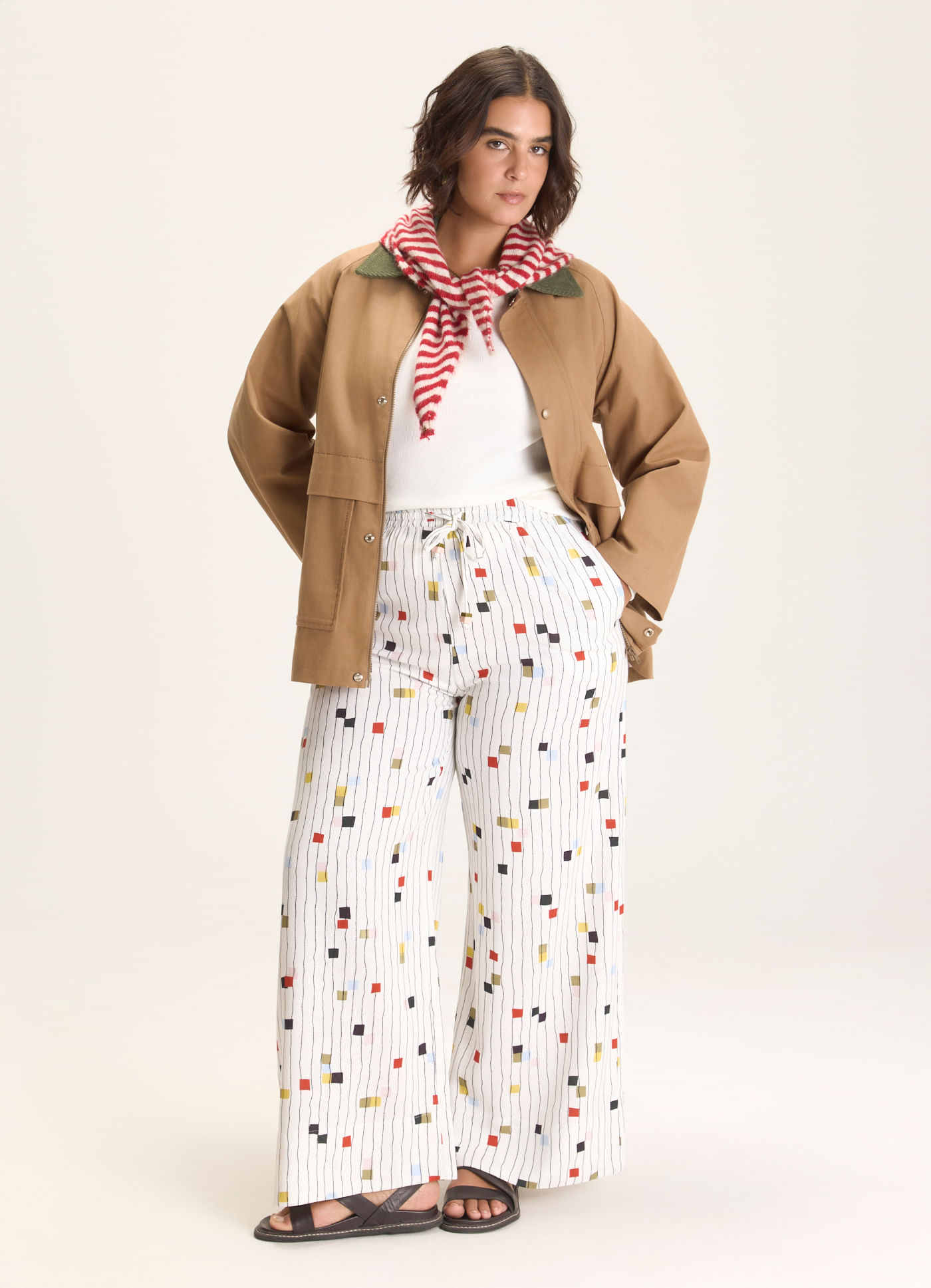 Calça estampada pixel