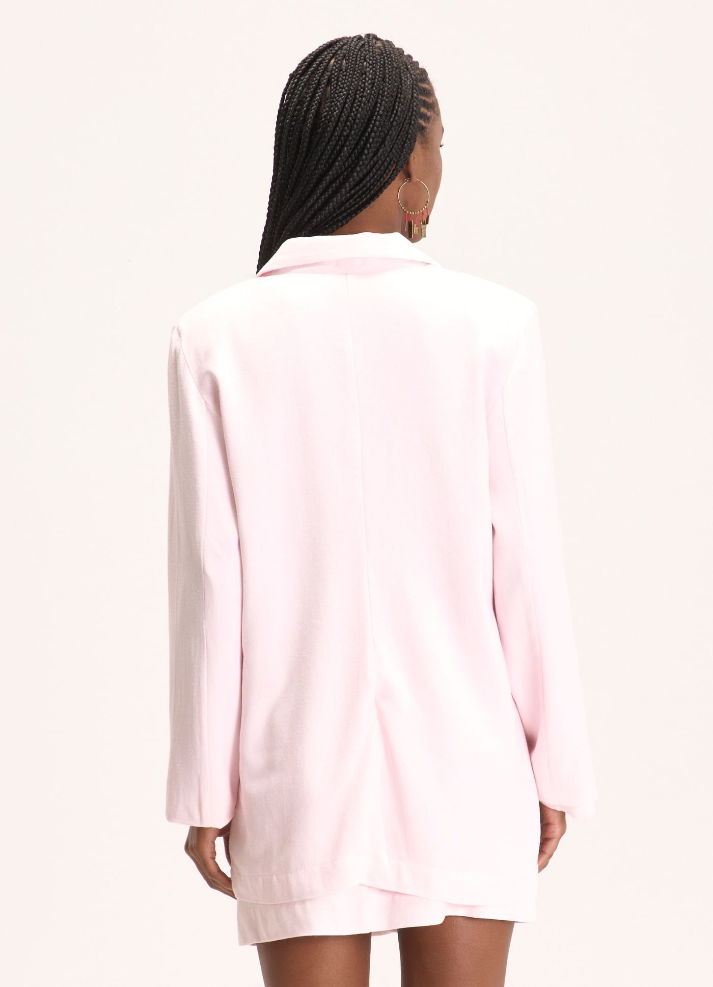 Blazer linho soft rosa