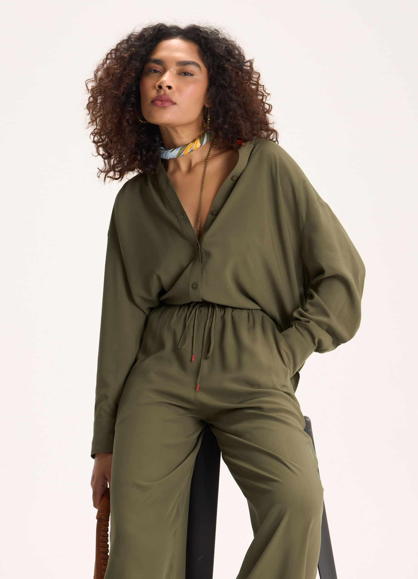 Camisa viscose sonhos cinza